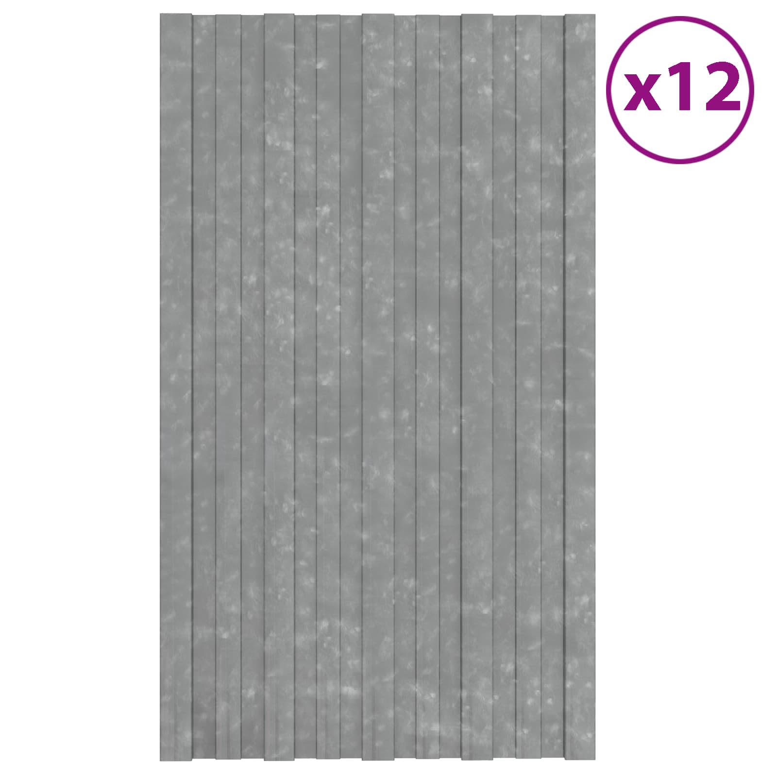 Krovni panel 12 pcs Srebrna 80 x 45 cm Pocinčani čelik