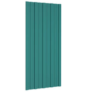 Krovni panel 12 pcs Zelena 100 x 45 cm Pocinčani čelik