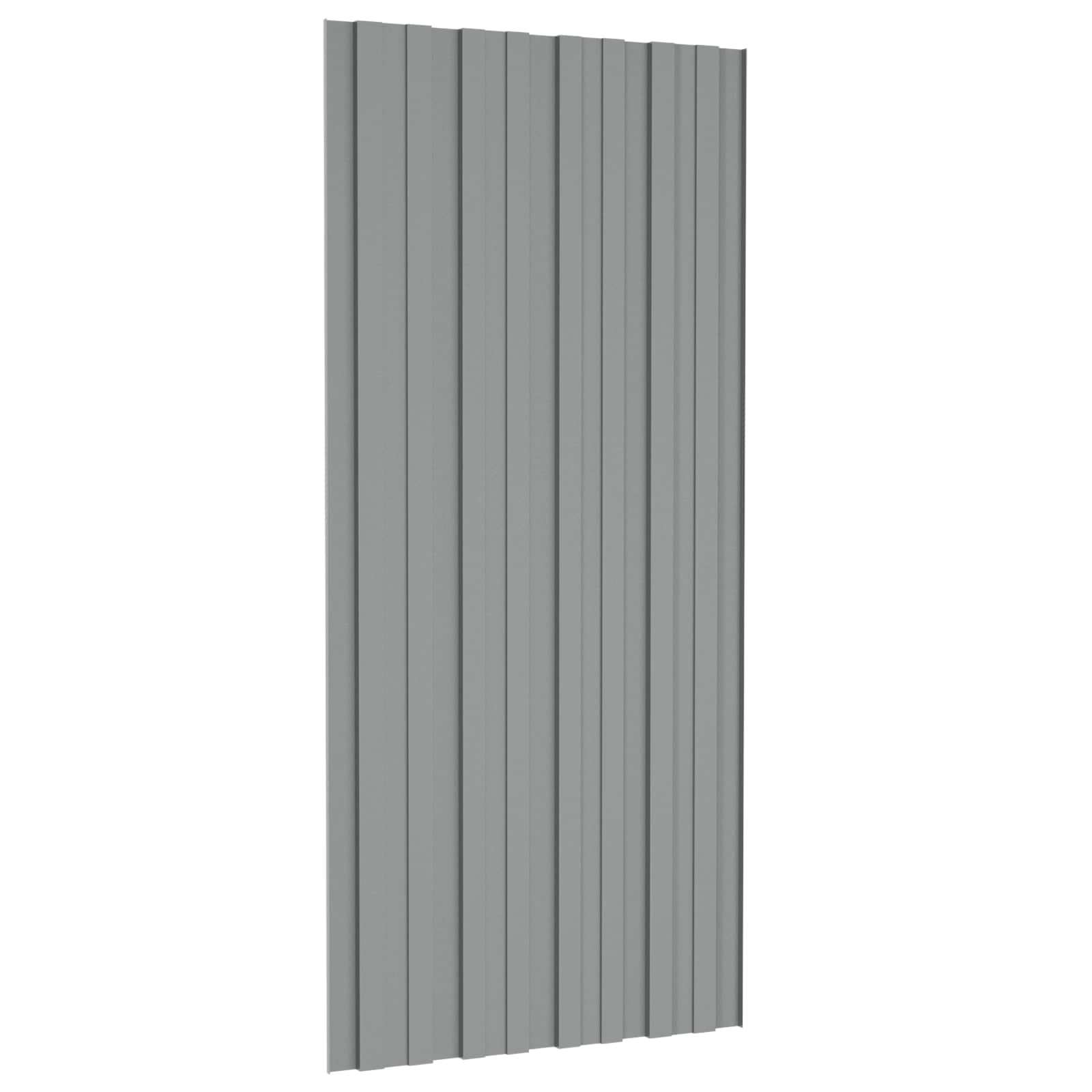 Krovni panel 12 pcs Siva 100 x 45 cm Pocinčani čelik