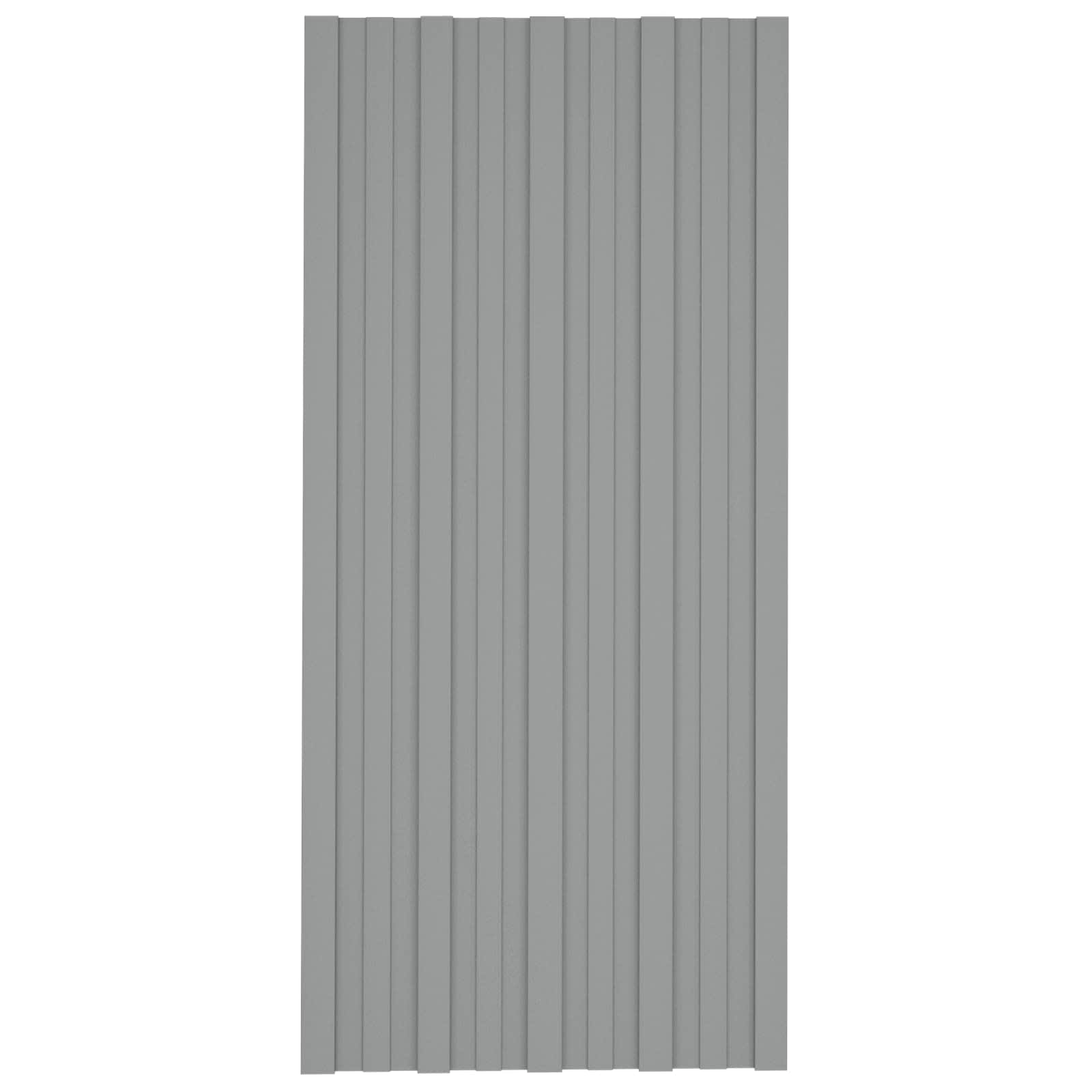 Krovni panel 12 pcs Siva 100 x 45 cm Pocinčani čelik