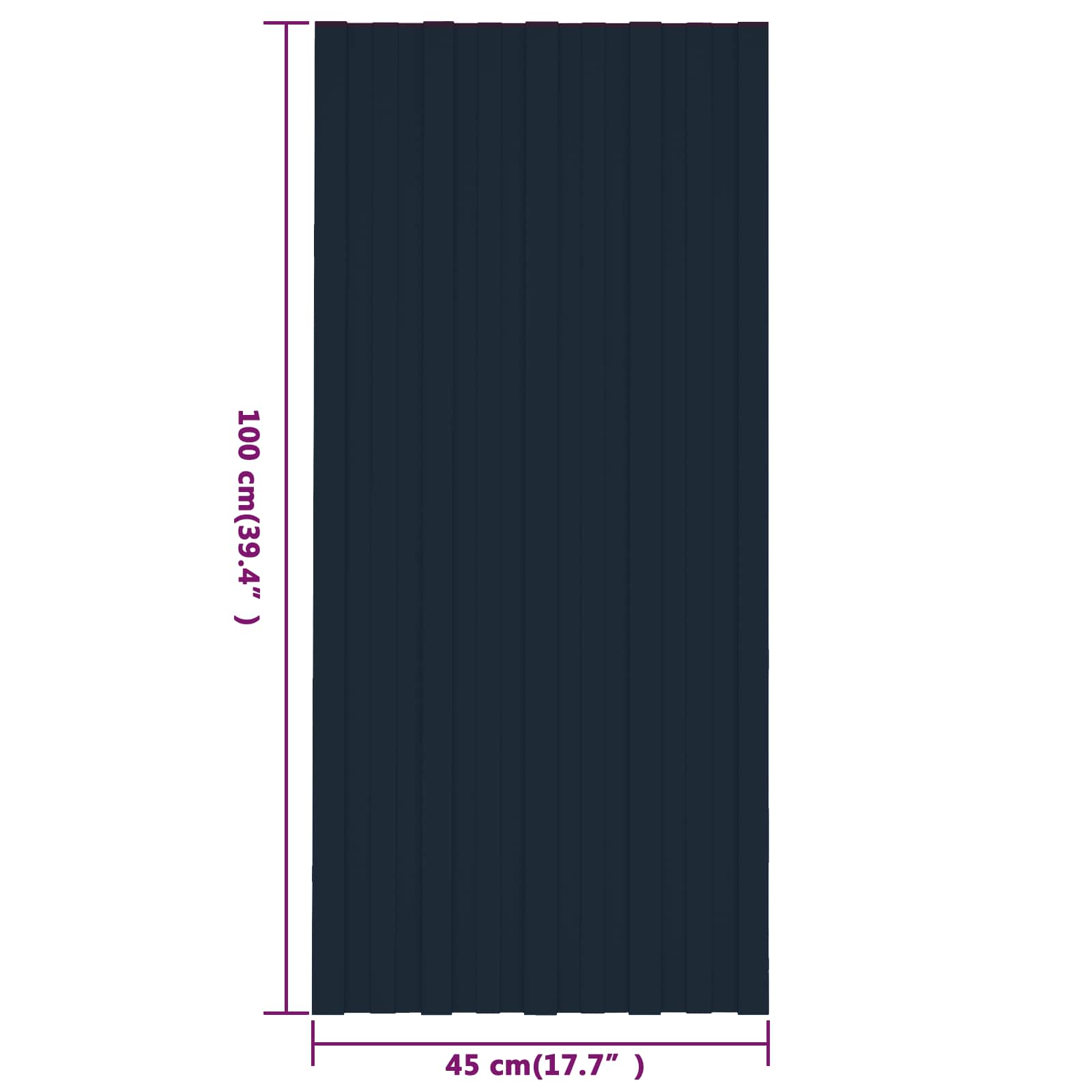 Krovni panel 12 pcs Antracit 100 x 45 cm Pocinčani čelik