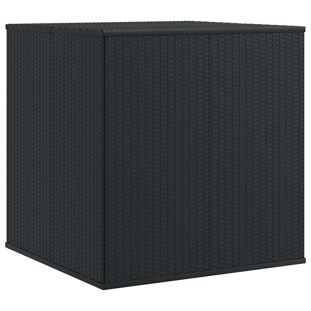 Kutija za vrtne jastuke od PE ratana 100 x 97,5 x 104 cm crna
