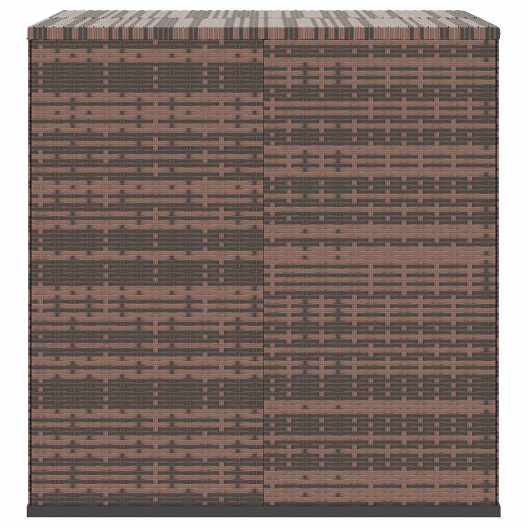 Kutija za vrtne jastuke od PE ratana 100 x 97,5 x 104 cm smeđa