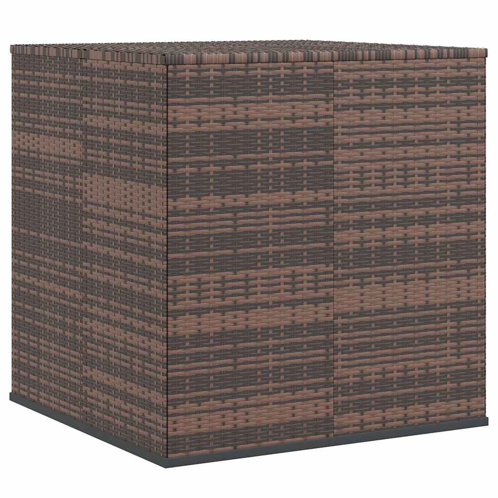 Kutija za vrtne jastuke od PE ratana 100 x 97,5 x 104 cm smeđa