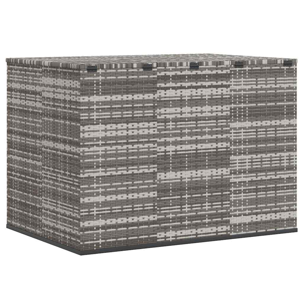 Kutija za vrtne jastuke od PE ratana 145 x 100 x 103 cm siva
