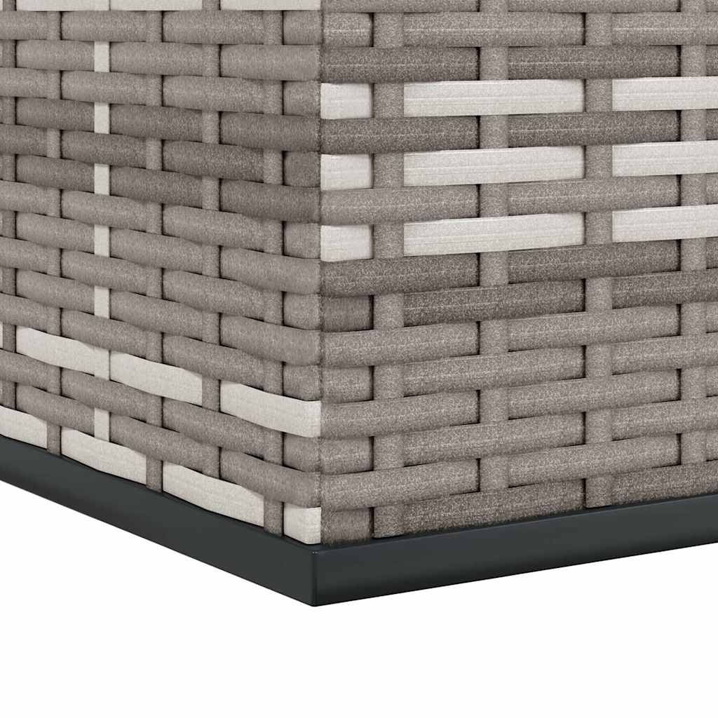 Kutija za vrtne jastuke od PE ratana 145 x 100 x 103 cm siva