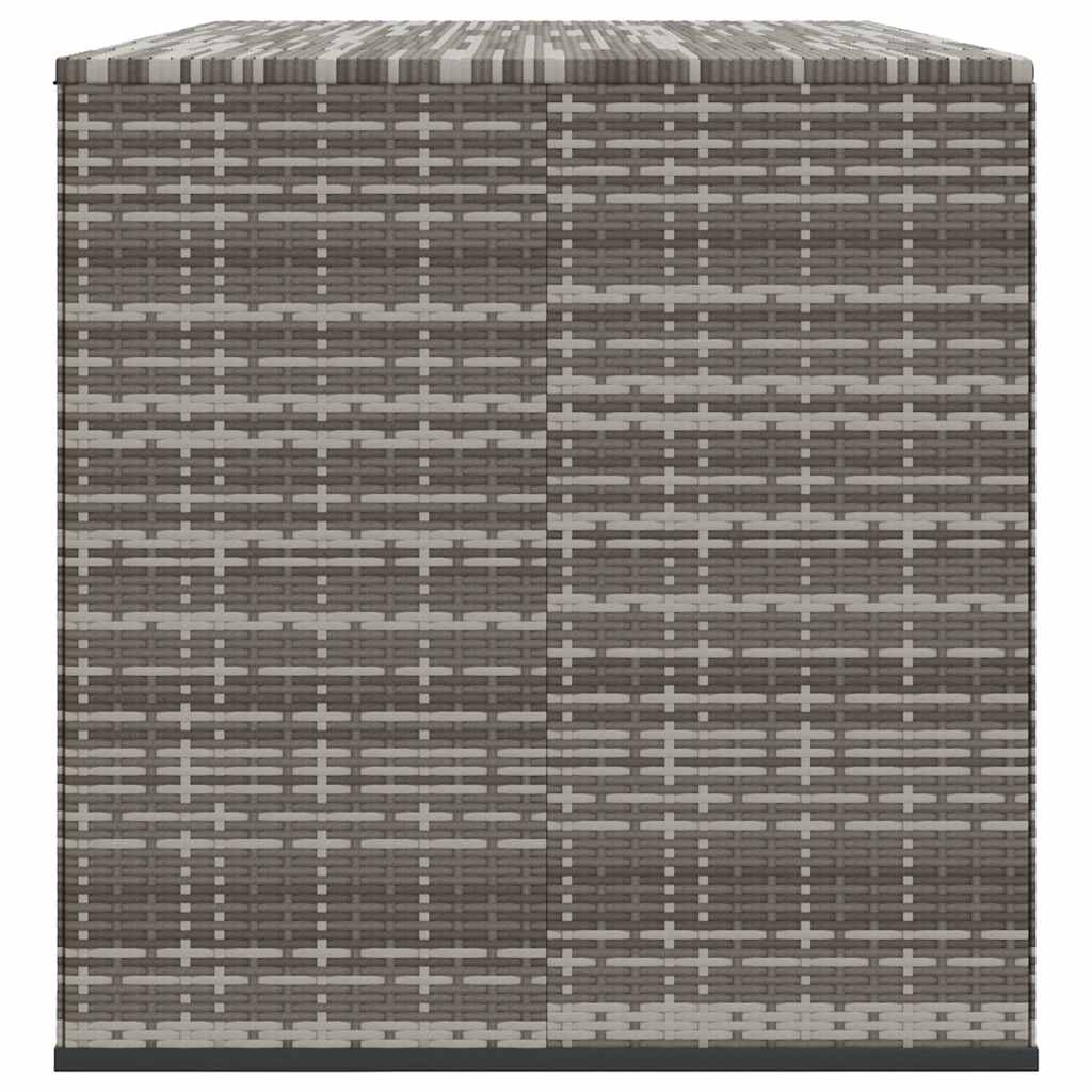 Kutija za vrtne jastuke od PE ratana 291 x 100,5 x 104 cm siva