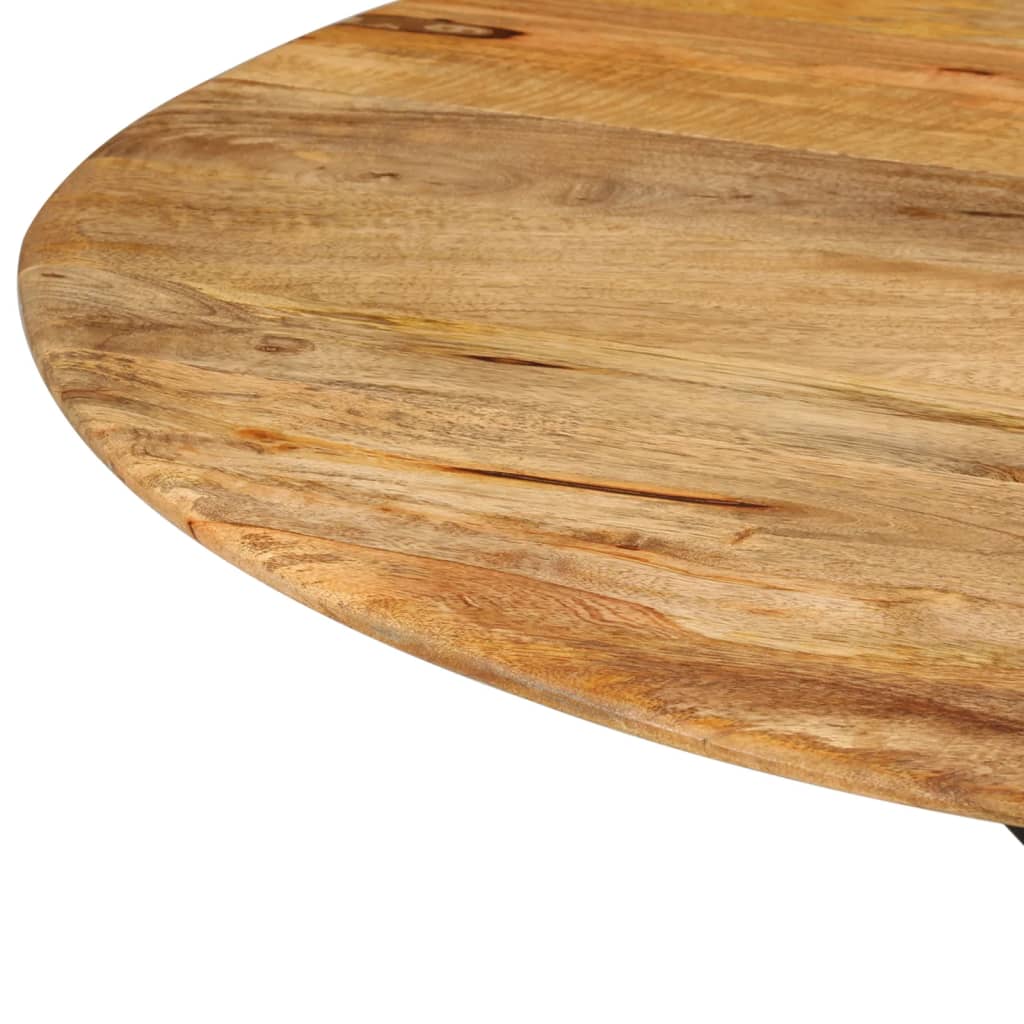 Blagovaonski stol Ø 110 x 78 cm od masivnog drva manga i čelika