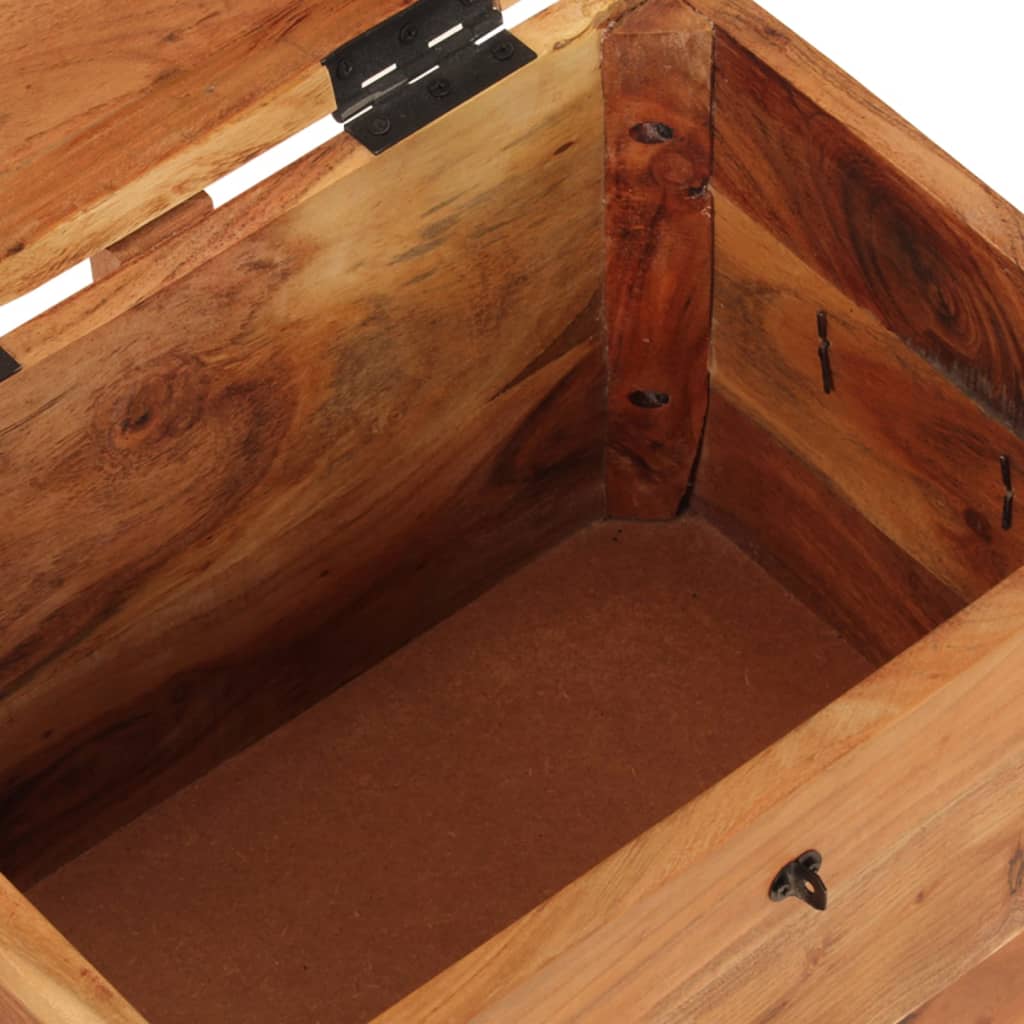 Kutija za pohranu 39 x 28 x 31 cm od masivnog bagremovog drva