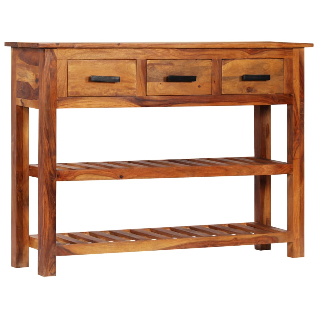 Komoda s 3 ladice 110 x 30 x 80 cm od masivnog bagremovog drva