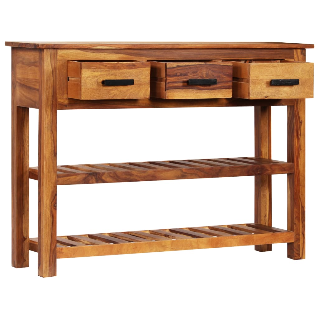 Komoda s 3 ladice 110 x 30 x 80 cm od masivnog bagremovog drva