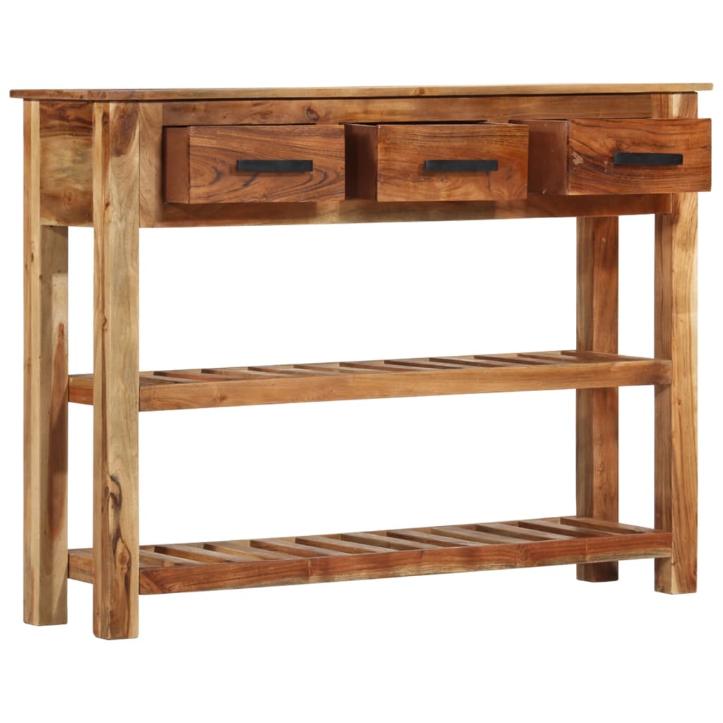 Komoda s 3 ladice 110 x 30 x 80 cm od masivnog bagremovog drva