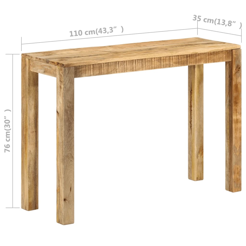 Konzolni stol 110 x 35 x 76 cm od grubog drva manga