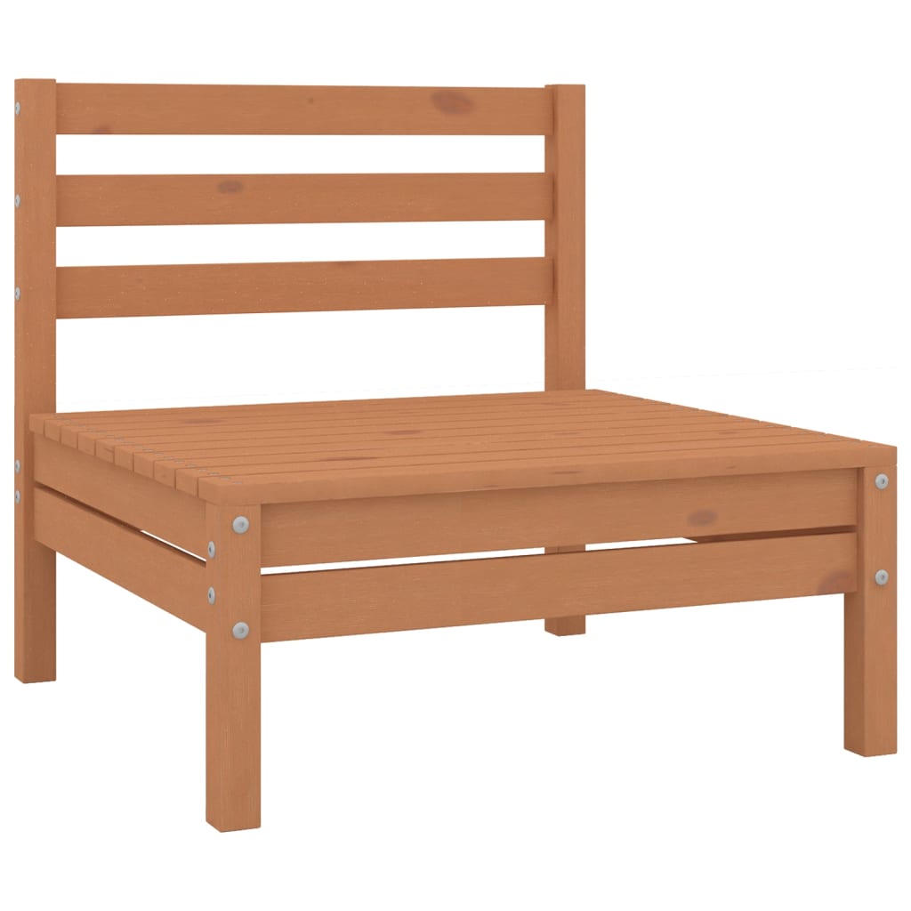 8-dijelna vrtna garnitura od masivne borovine smeđa boja meda