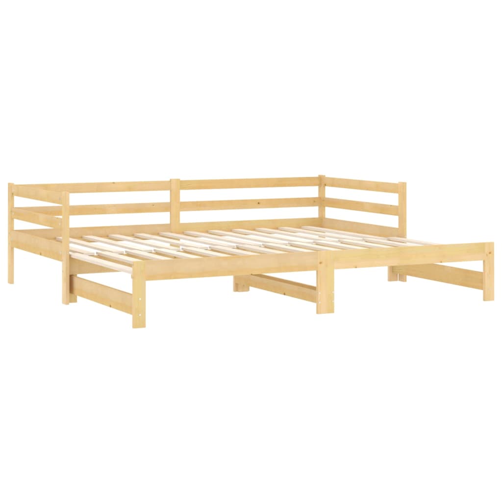 Dnevni ležaj na izvlačenje 2 x (90 x 200) cm masivna borovina