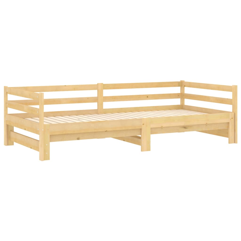 Dnevni ležaj na izvlačenje 2 x (90 x 200) cm masivna borovina