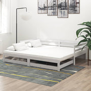 Dnevni ležaj na izvlačenje 2 x (90 x 200) cm bijeli od borovine