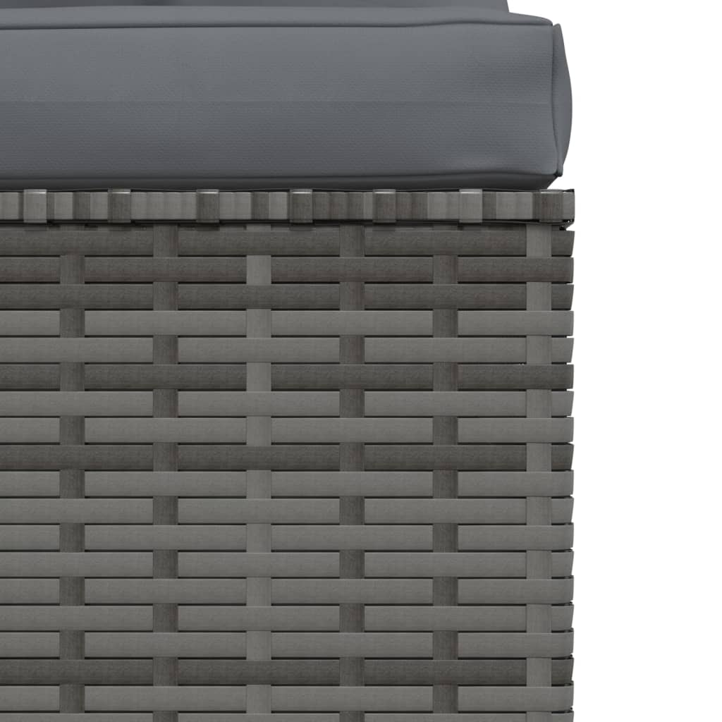 Trosjed od poliratana s jastucima sivi