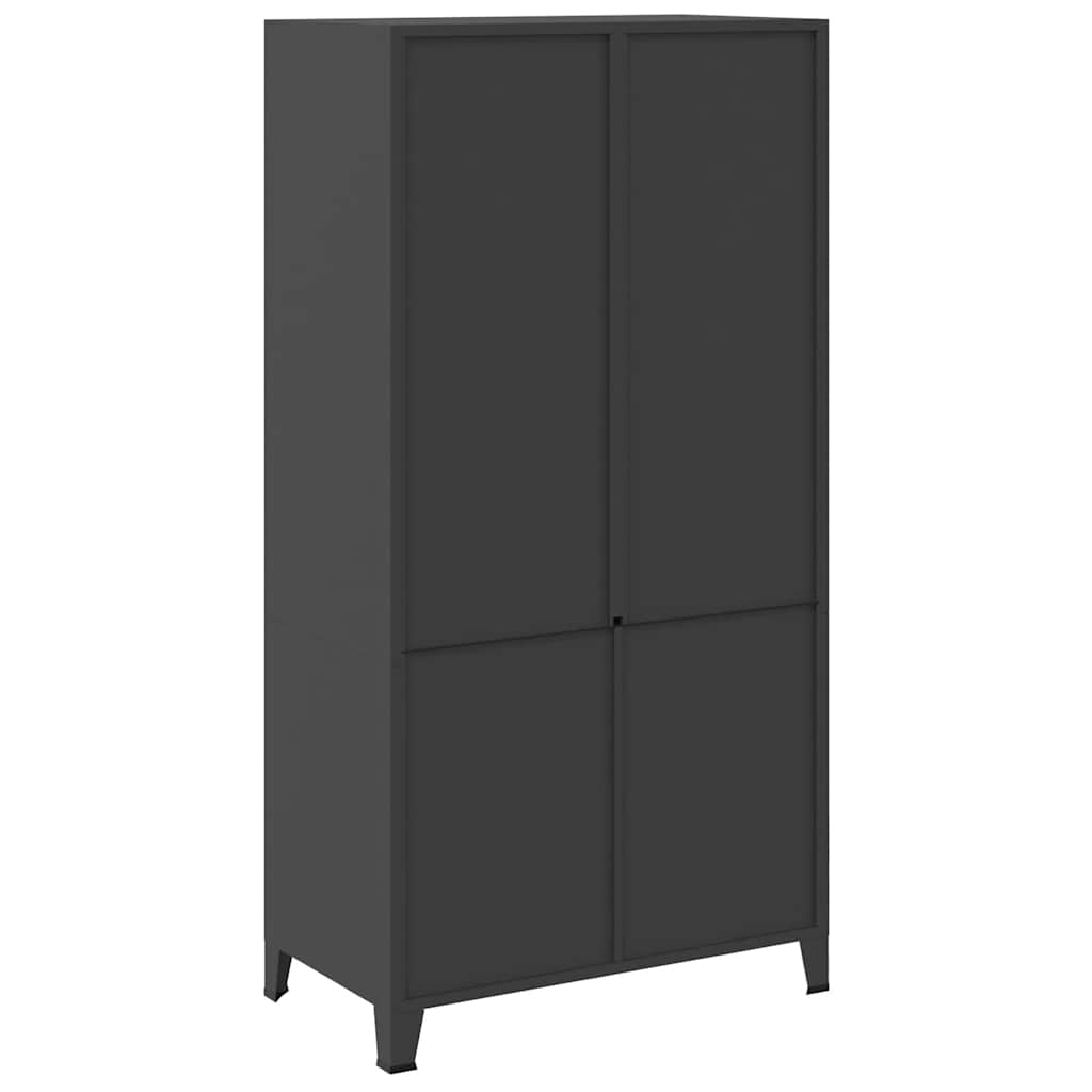 Industrijski ormar crni 90 x 50 x 180 cm metalni