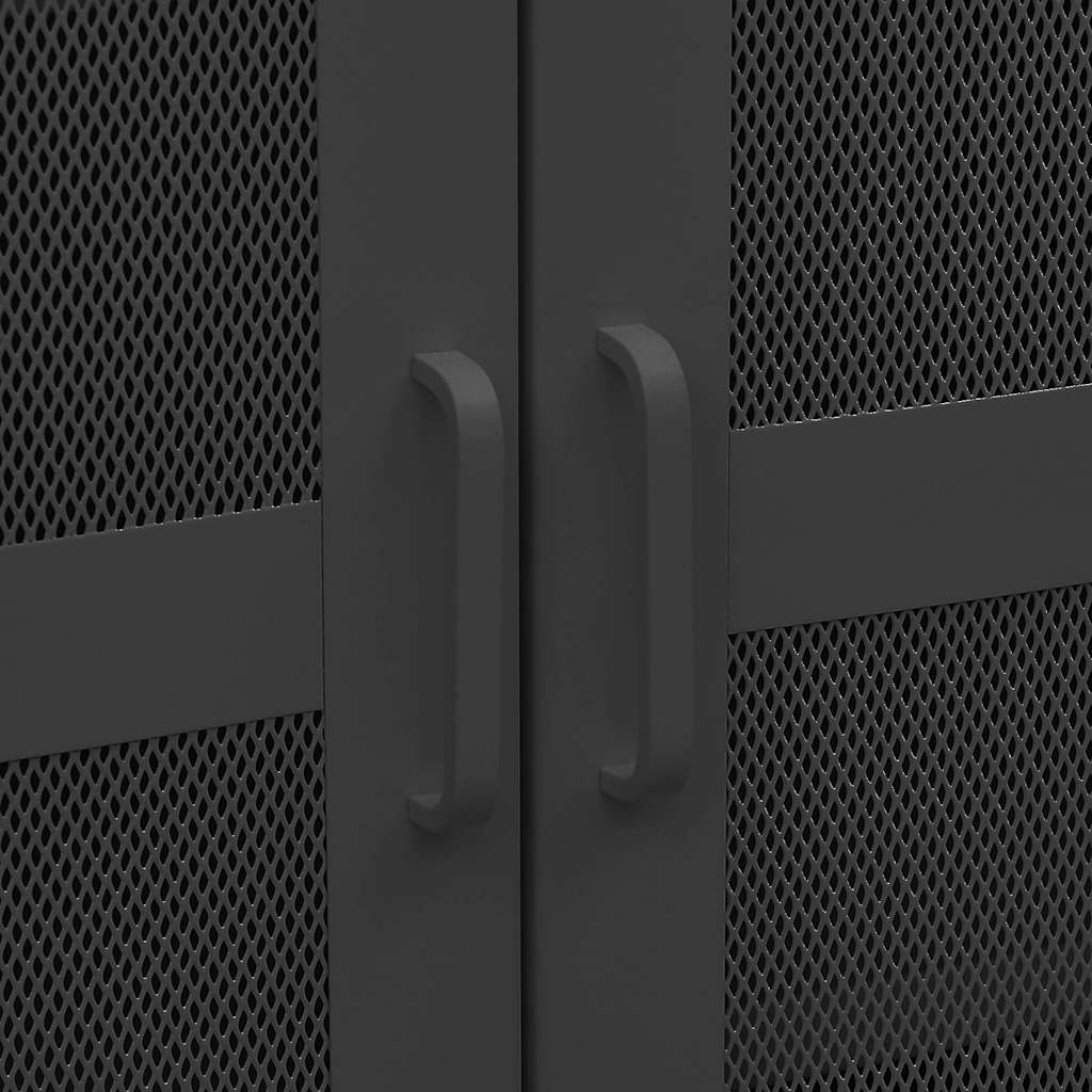 Industrijski sanduk za pohranu crni 70 x 40 x 115 cm metalni