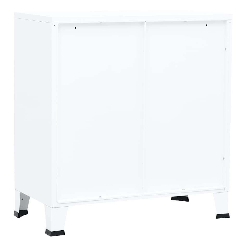 Industrijski sanduk za pohranu bijeli 75 x 40 x 80 cm čelični