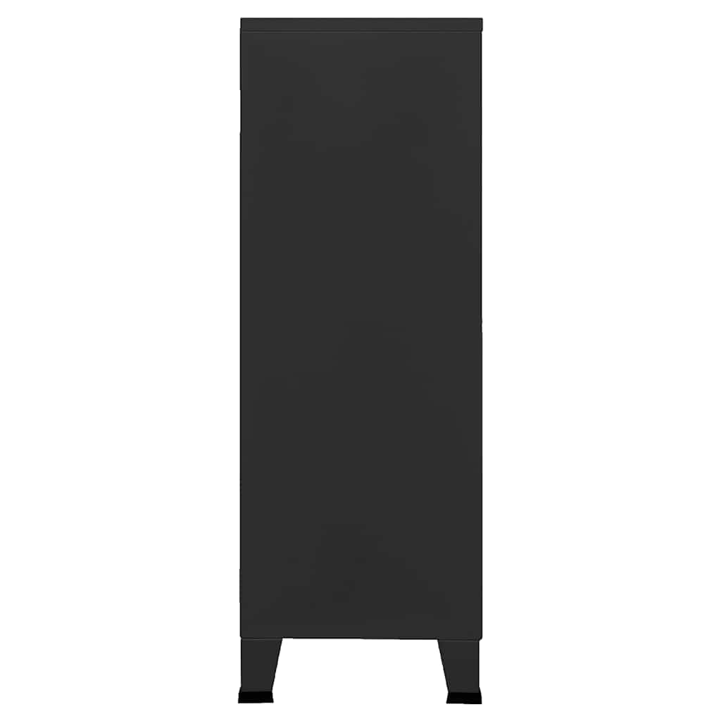 Industrijski sanduk za pohranu crni 75 x 40 x 115 cm metalni