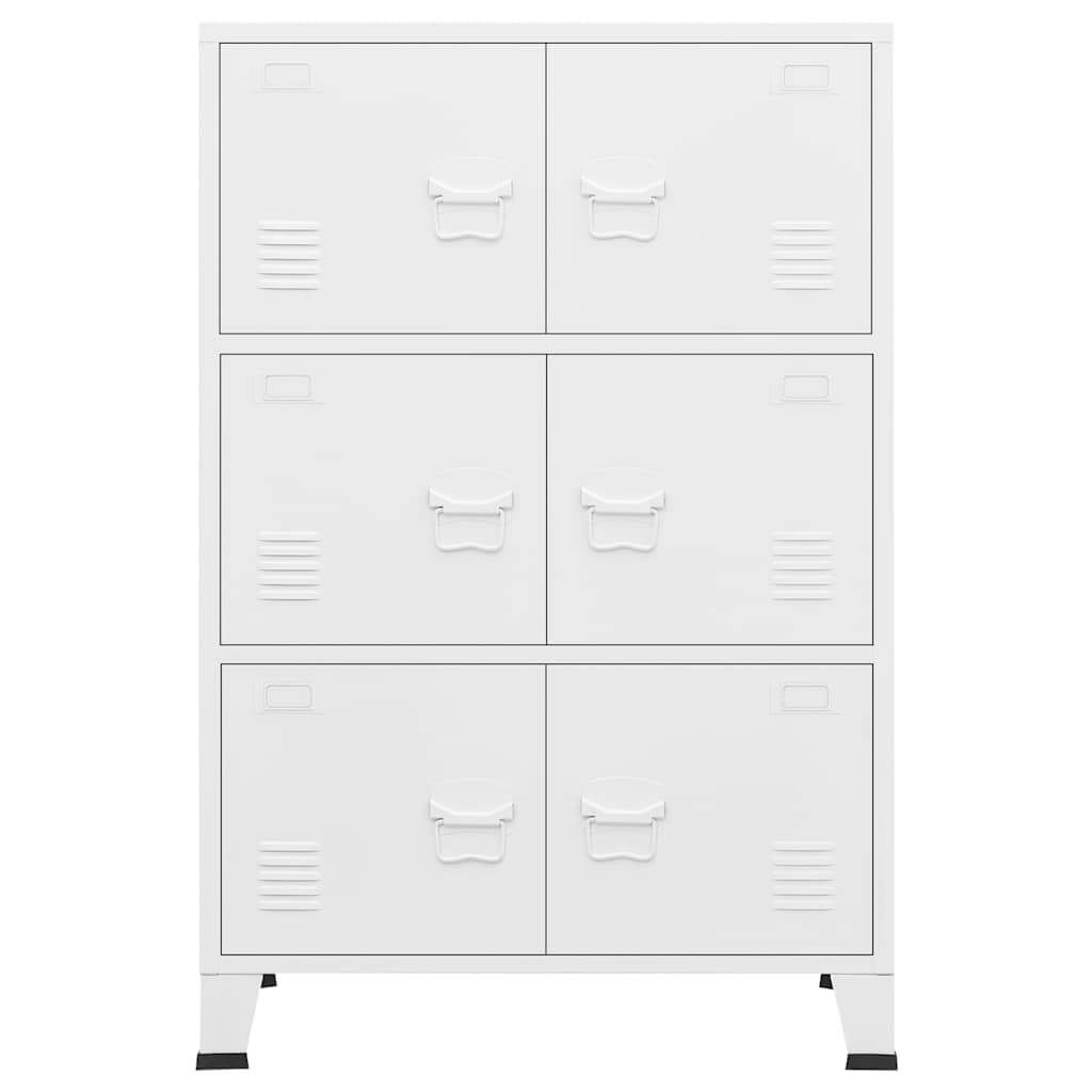 Industrijski sanduk za pohranu bijeli 75 x 40 x 115 cm metalni