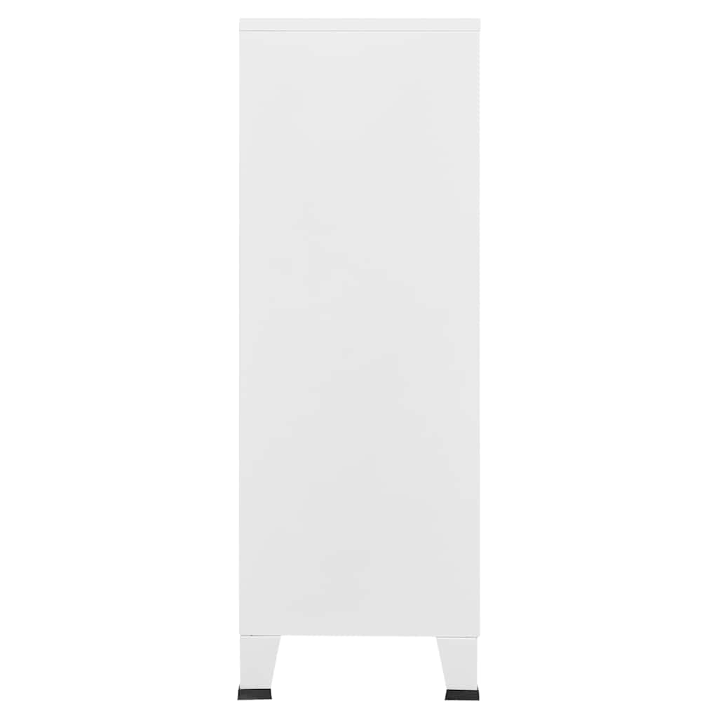 Industrijski sanduk za pohranu bijeli 75 x 40 x 115 cm metalni