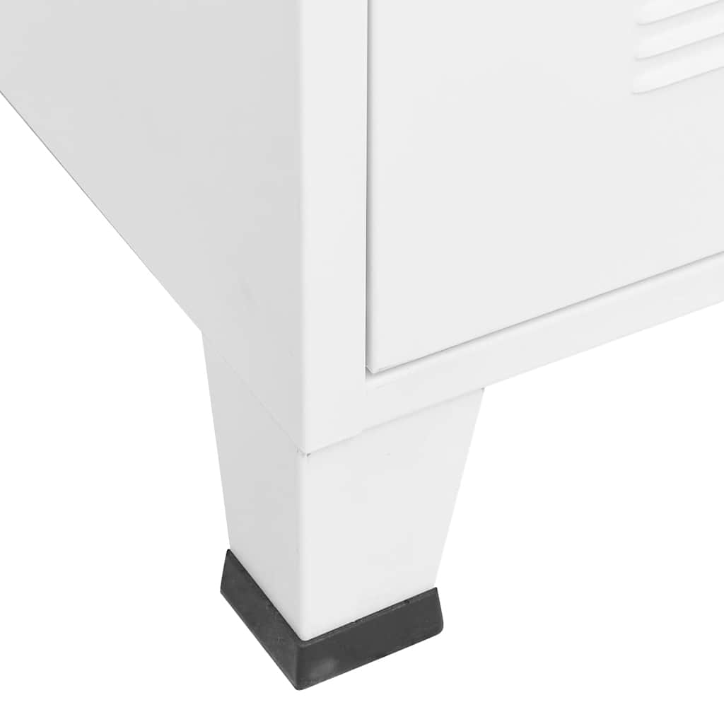 Industrijski sanduk za pohranu bijeli 75 x 40 x 115 cm metalni