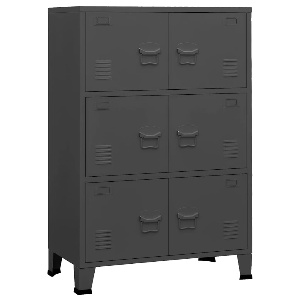 Industrijski sanduk za pohranu antracit 75x40x115 cm metalni