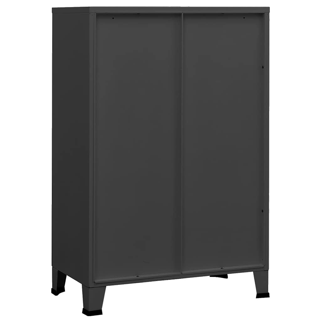 Industrijski sanduk za pohranu antracit 75x40x115 cm metalni