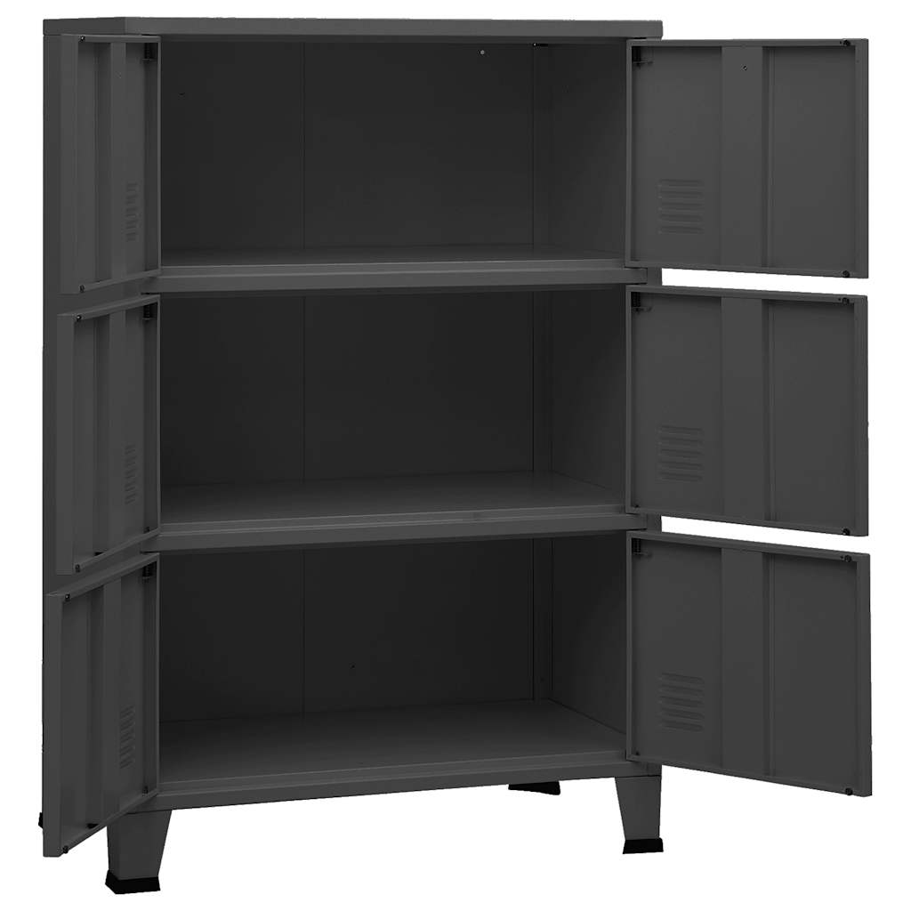 Industrijski sanduk za pohranu antracit 75x40x115 cm metalni