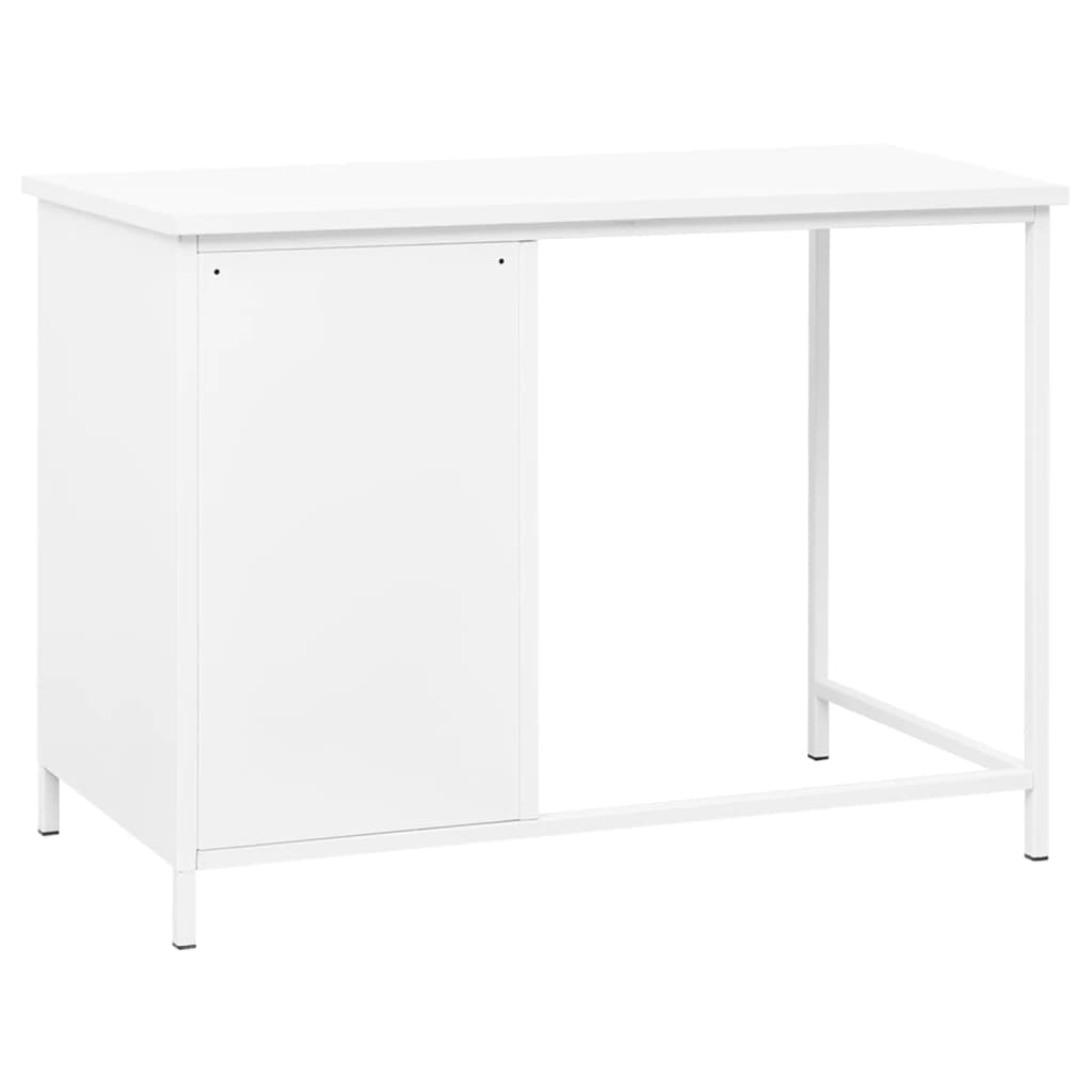 Industrijski radni stol s ladicama bijeli 105x52x75 cm čelični