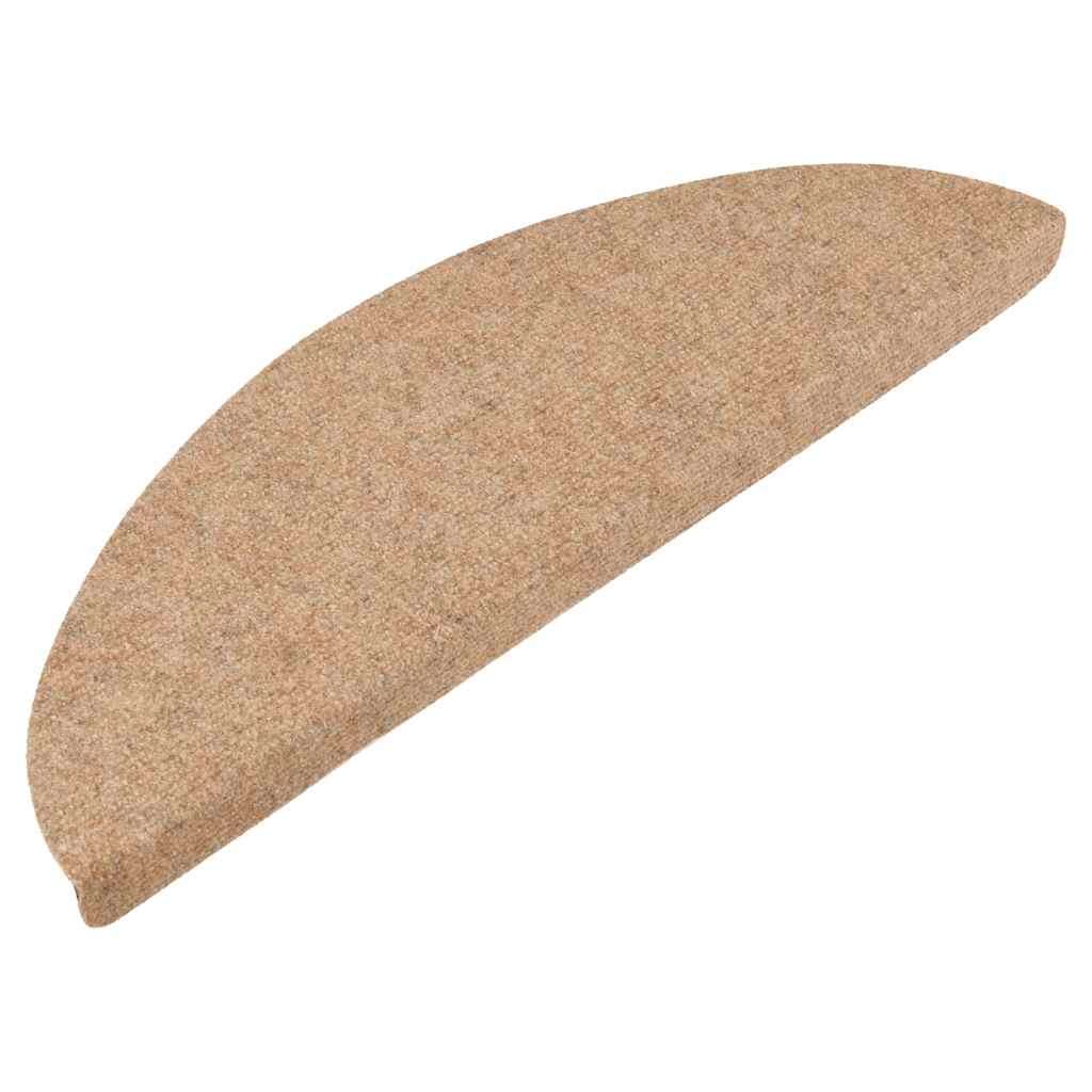 Samoljepljivi otirači za stepenice 15 kom 56x17x3 cm bež