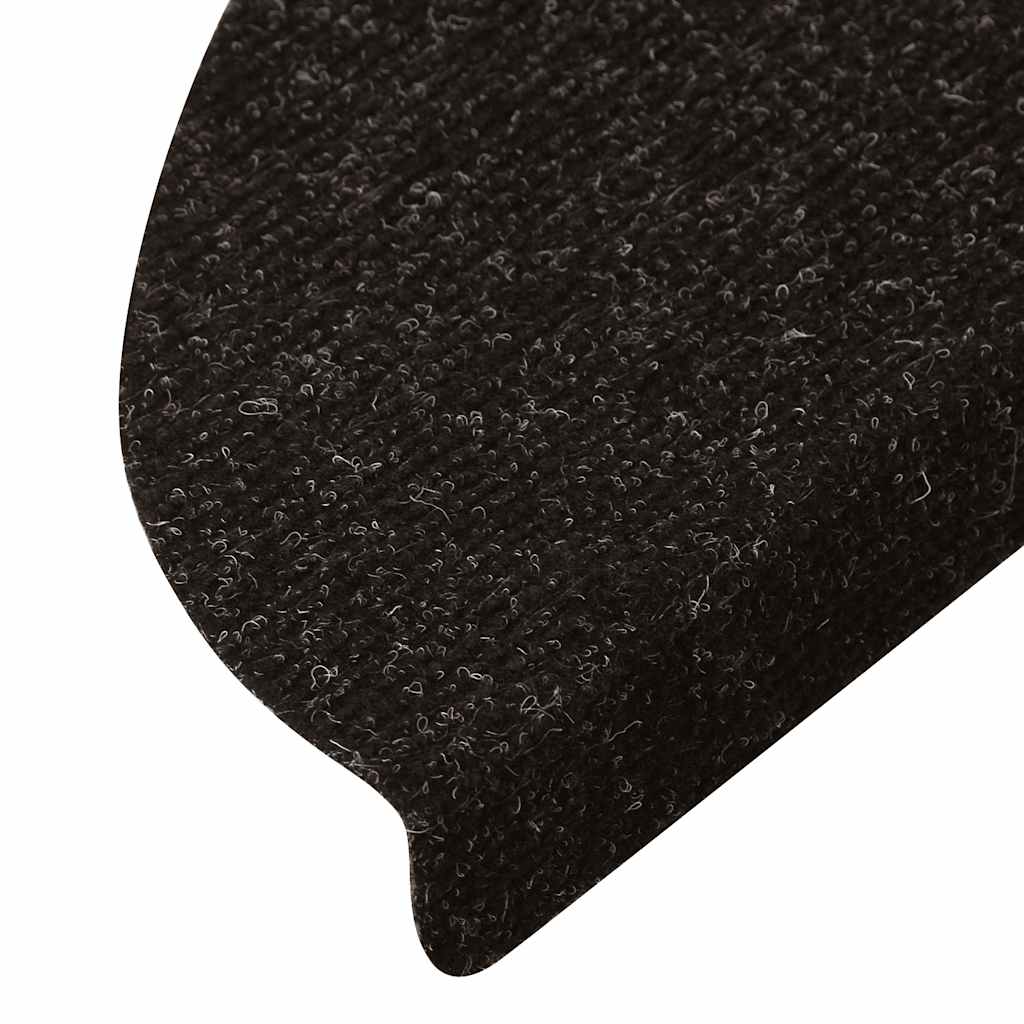 Samoljepljivi otirači za stepenice 15 kom 56x17x3 cm antracit