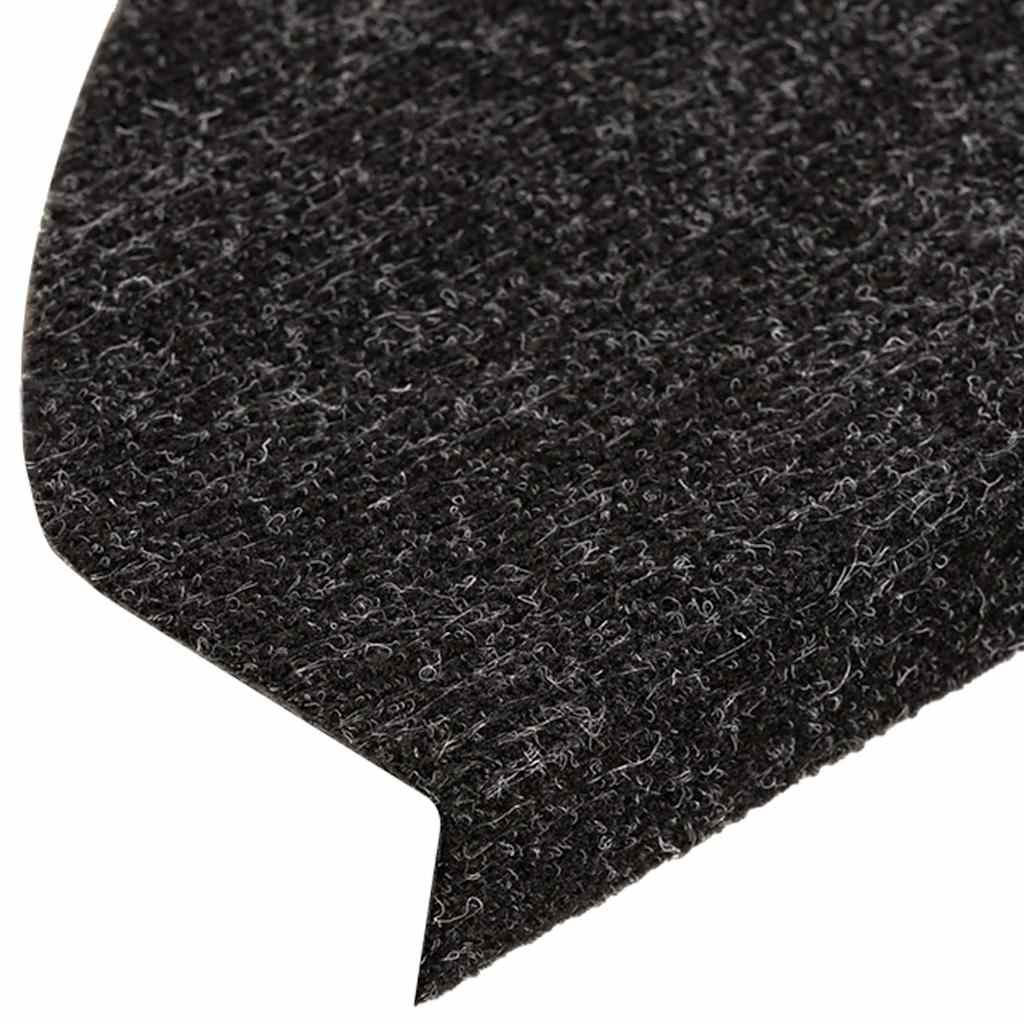 Samoljepljivi otirači za stepenice 15 kom 56x17x3 cm crni