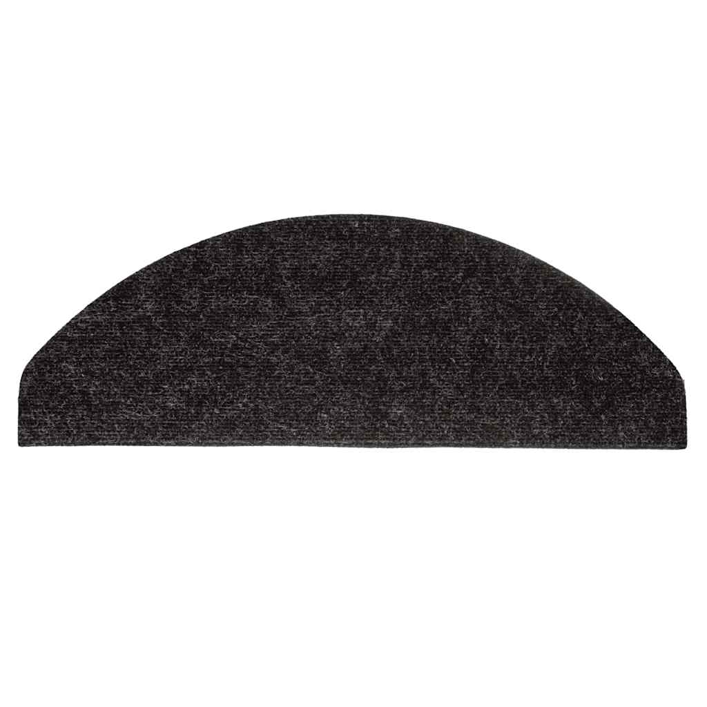 Samoljepljivi otirači za stepenice 15kom 65x22,5x3,5cm antracit