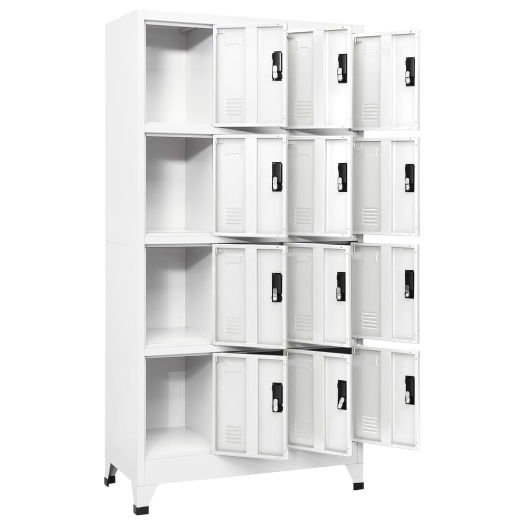 Ormarić s ključem bijeli 90 x 45 x 180 cm čelični