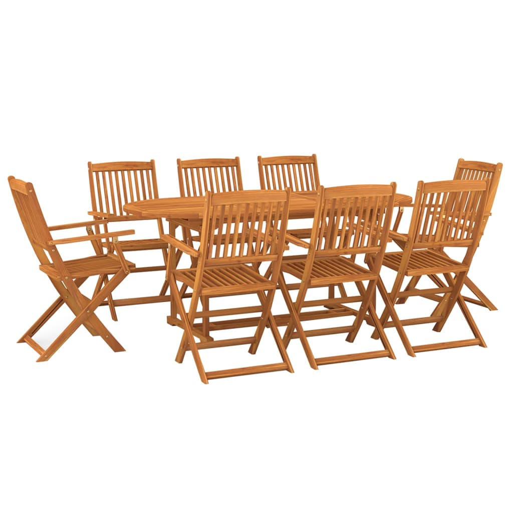 9-dijelni vrtni blagovaonski set 180x90x75 cm bagremovog drva