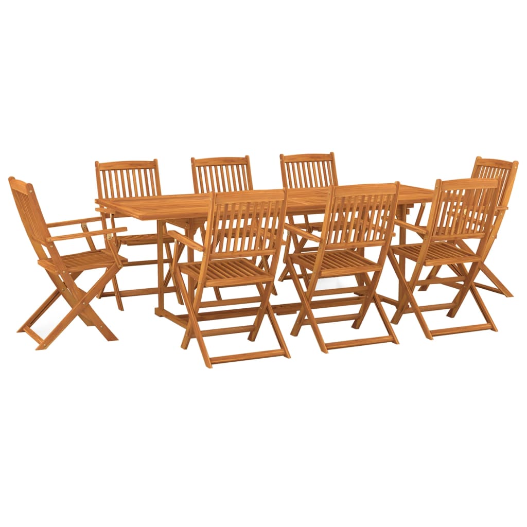 9-dijelni vrtni blagovaonski set 220x90x75 cm bagremovog drva