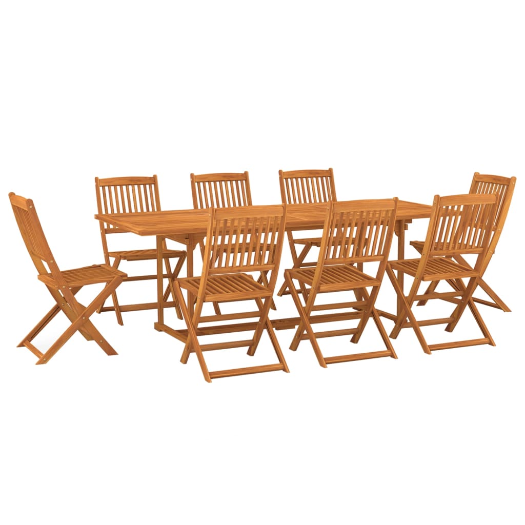 9-dijelni vrtni blagovaonski set 220x90x75 cm bagremovog drva