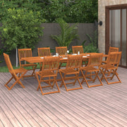 11-dijelni vrtni blagovaonski set 280x90x75 cm bagremovog drva