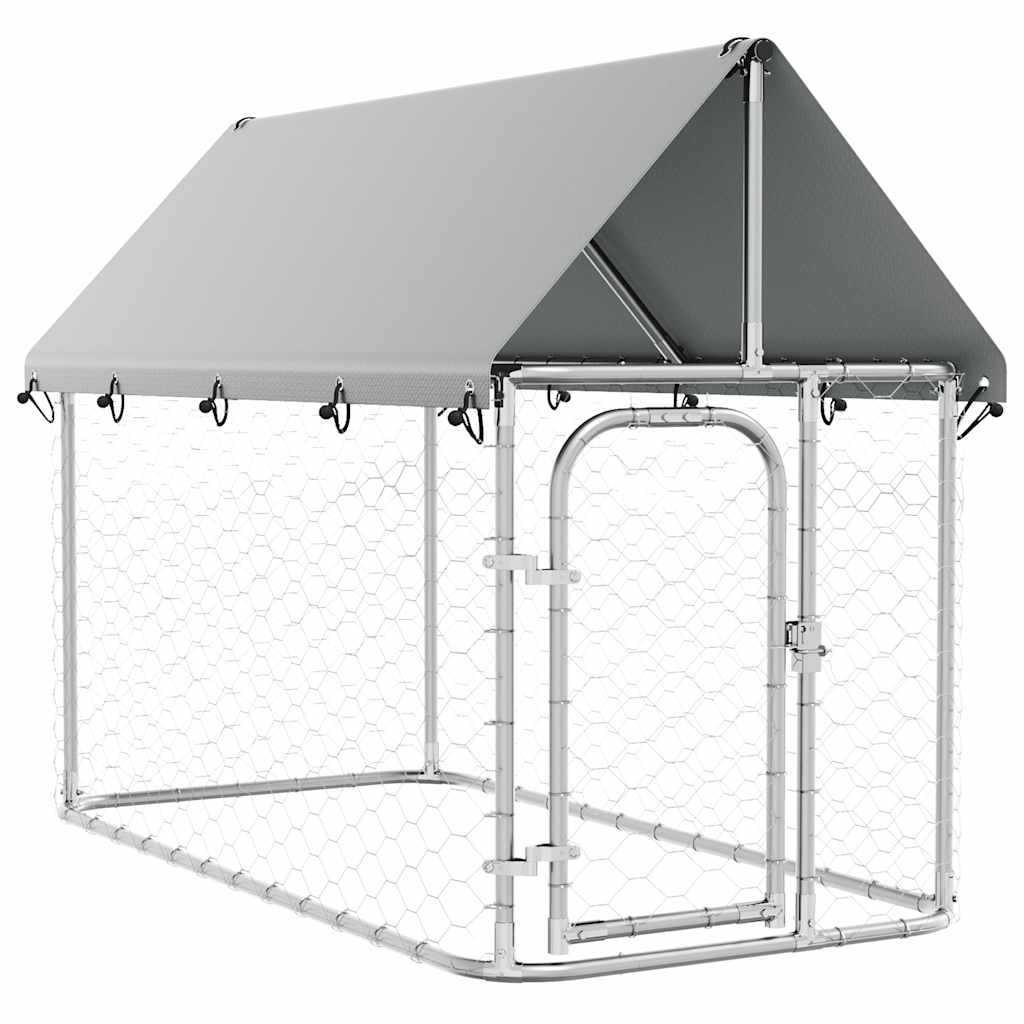 Vanjski kavez za pse s krovom 200 x 100 x 150 cm