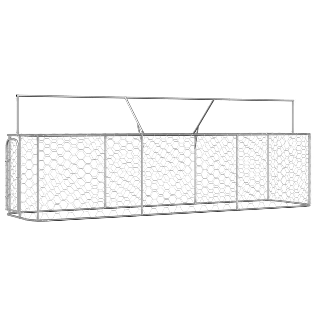Vanjski kavez za pse s krovom 400 x 100 x 150 cm