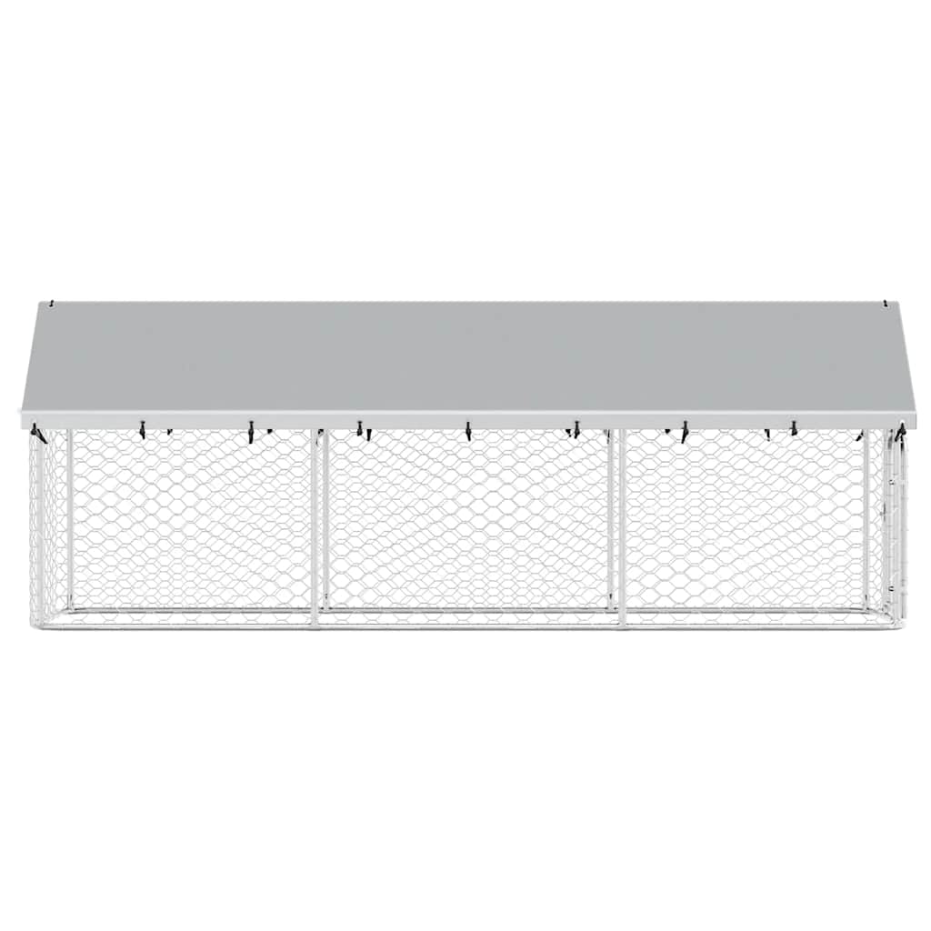 Vanjski kavez za pse s krovom 400 x 100 x 150 cm