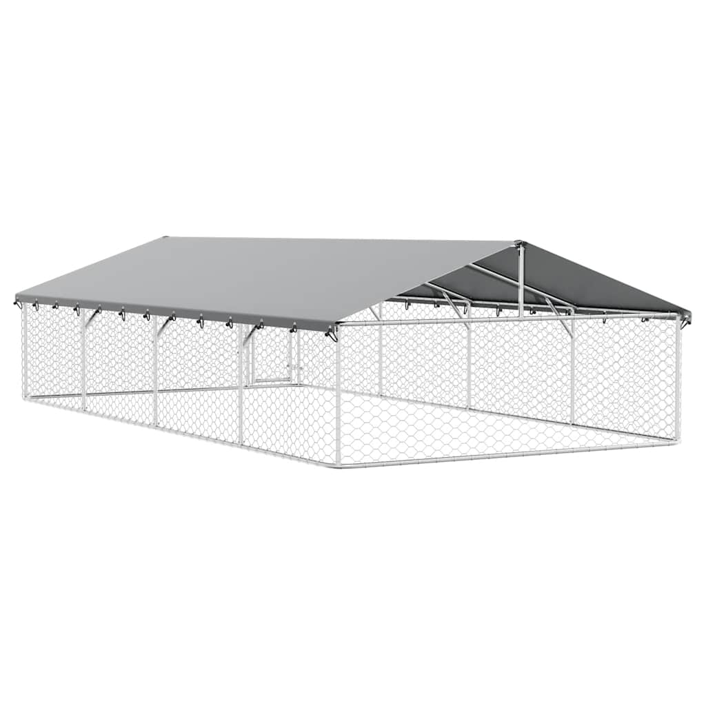 Vanjski kavez za pse s krovom 600 x 300 x 150 cm