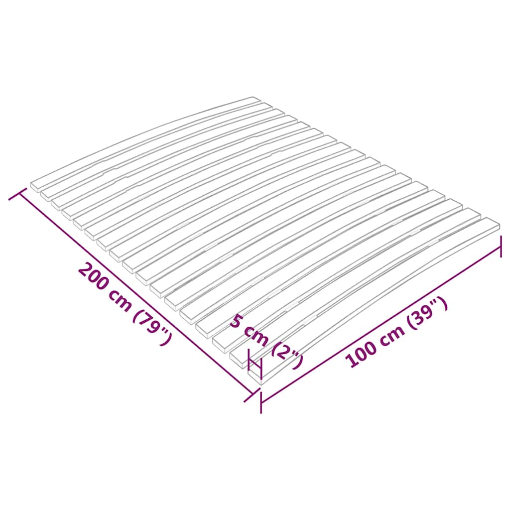 Zamjenske letvice za krevet sa 17 letvica 100x200 cm