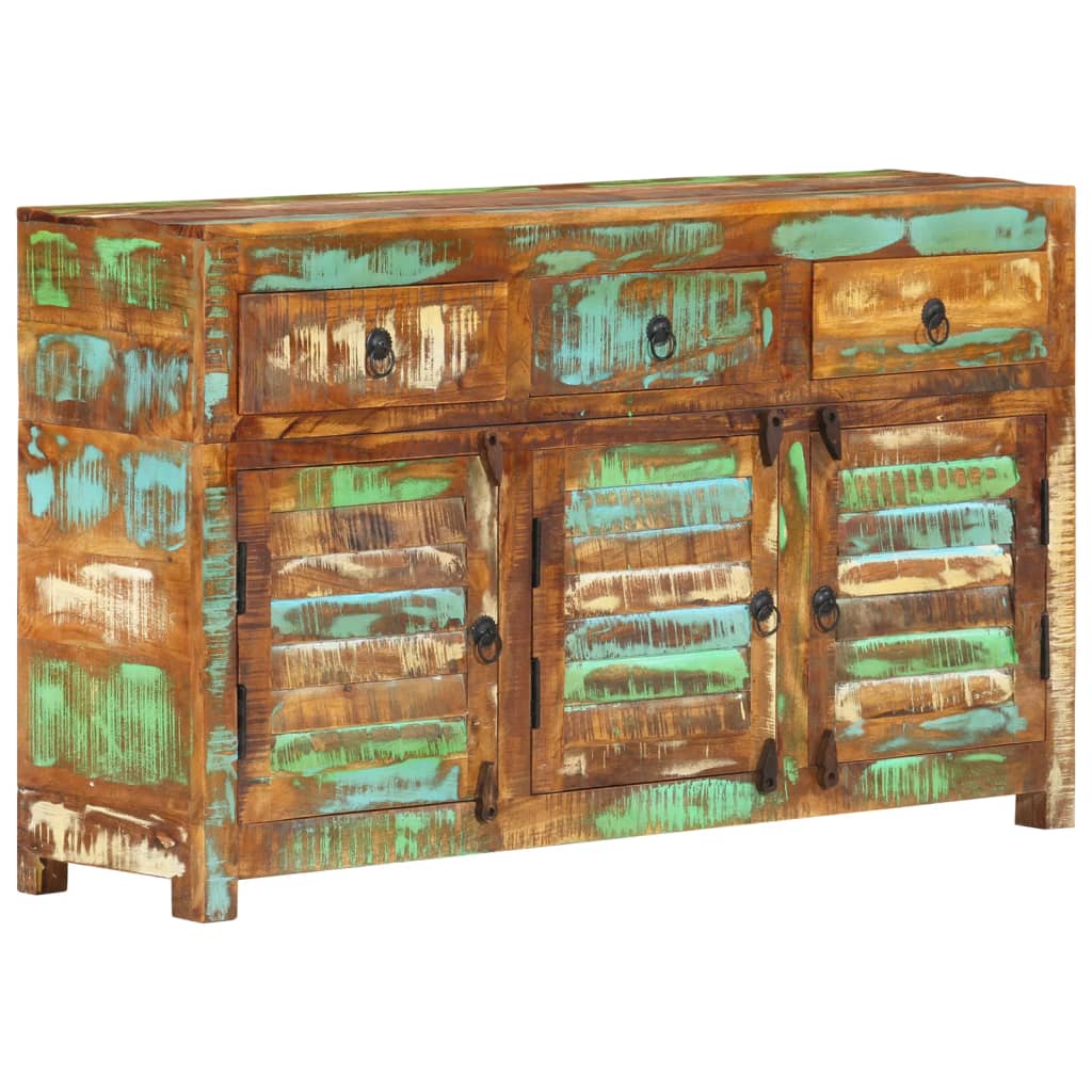 Komoda od masivnog obnovljenog drva 110 x 30 x 65 cm