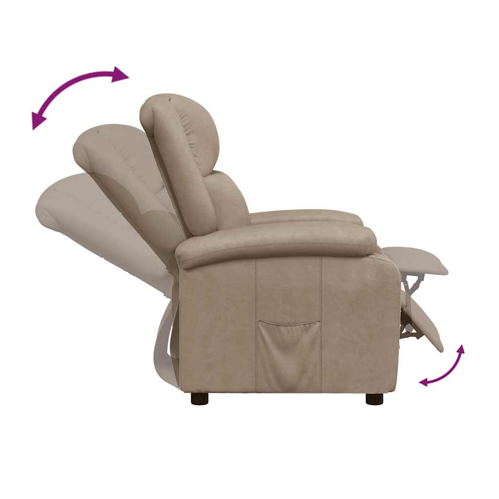 Naslonjač od umjetne kože boja cappuccina