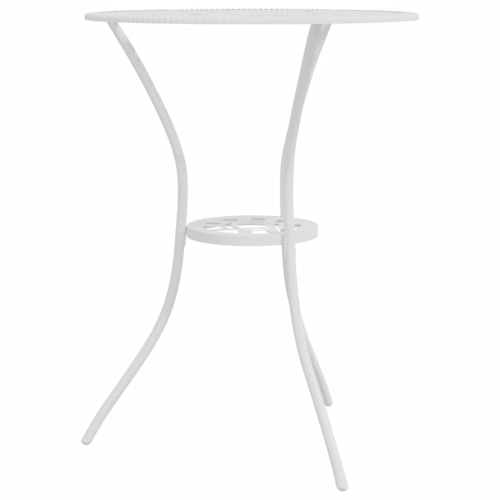 3-dijelni bistro set od lijevanog aluminija bijeli
